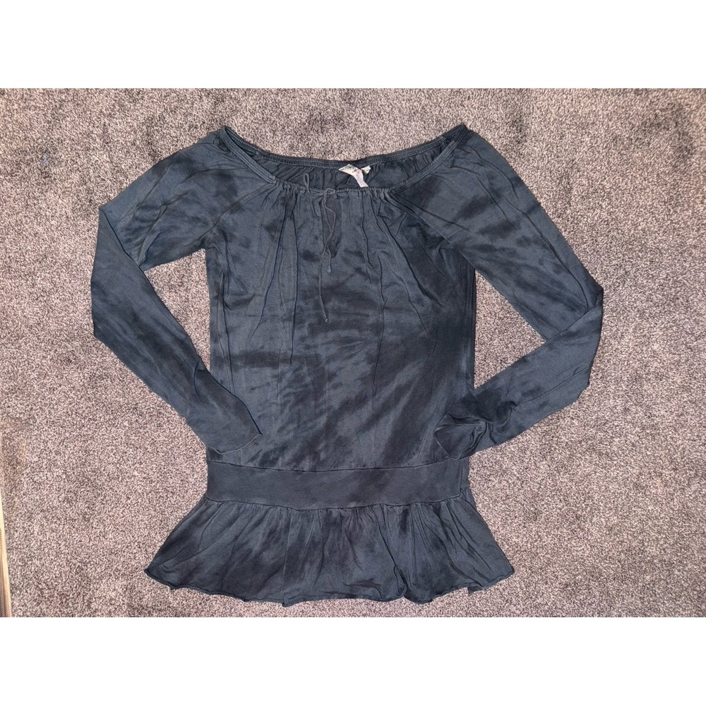 Y2K Hard Tail Women's Tie-Dye Blue Long Sleeve Top